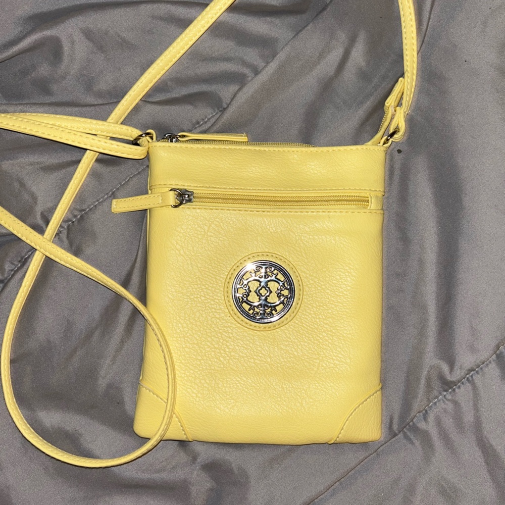 Yellow mini crossbody, perfect for travel
